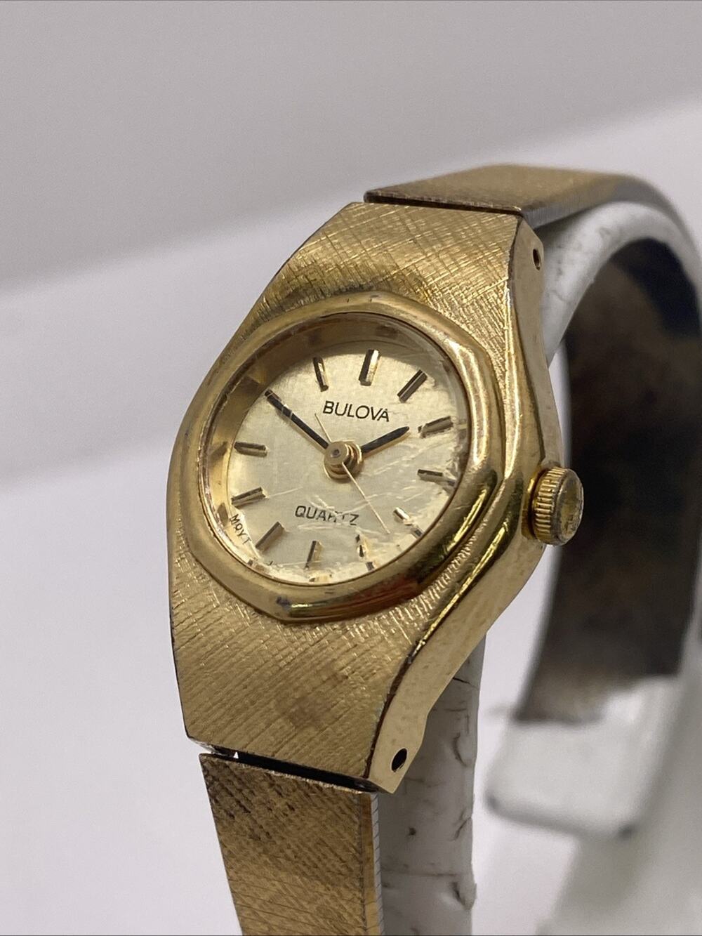 Bulova Vintage Gold Tone Watch Works New Battery